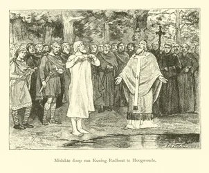 Wulfram fails to baptise Radbod, King of the Frisians